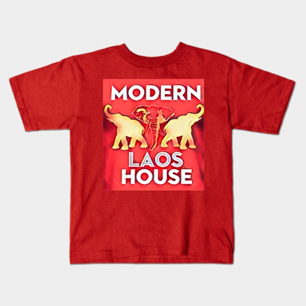 Modern Laos House Kids T-Shirt by Kitta’s Shop